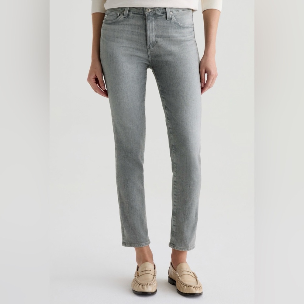 AG Adriano‎ Goldschmied Women's Cropped Jeans in Light Gray